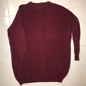 Burgundy sweater dress